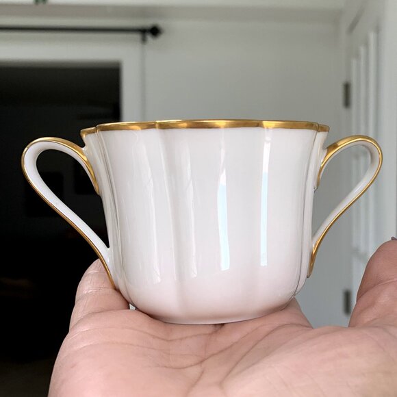 Vtg NORITAKE Ivory Gold Trim Mini Sugar & Creamer Set 2pcs - Picture 8 of 12